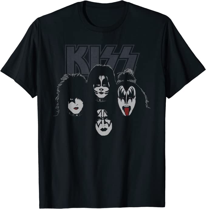 camiseta negra logo kiss